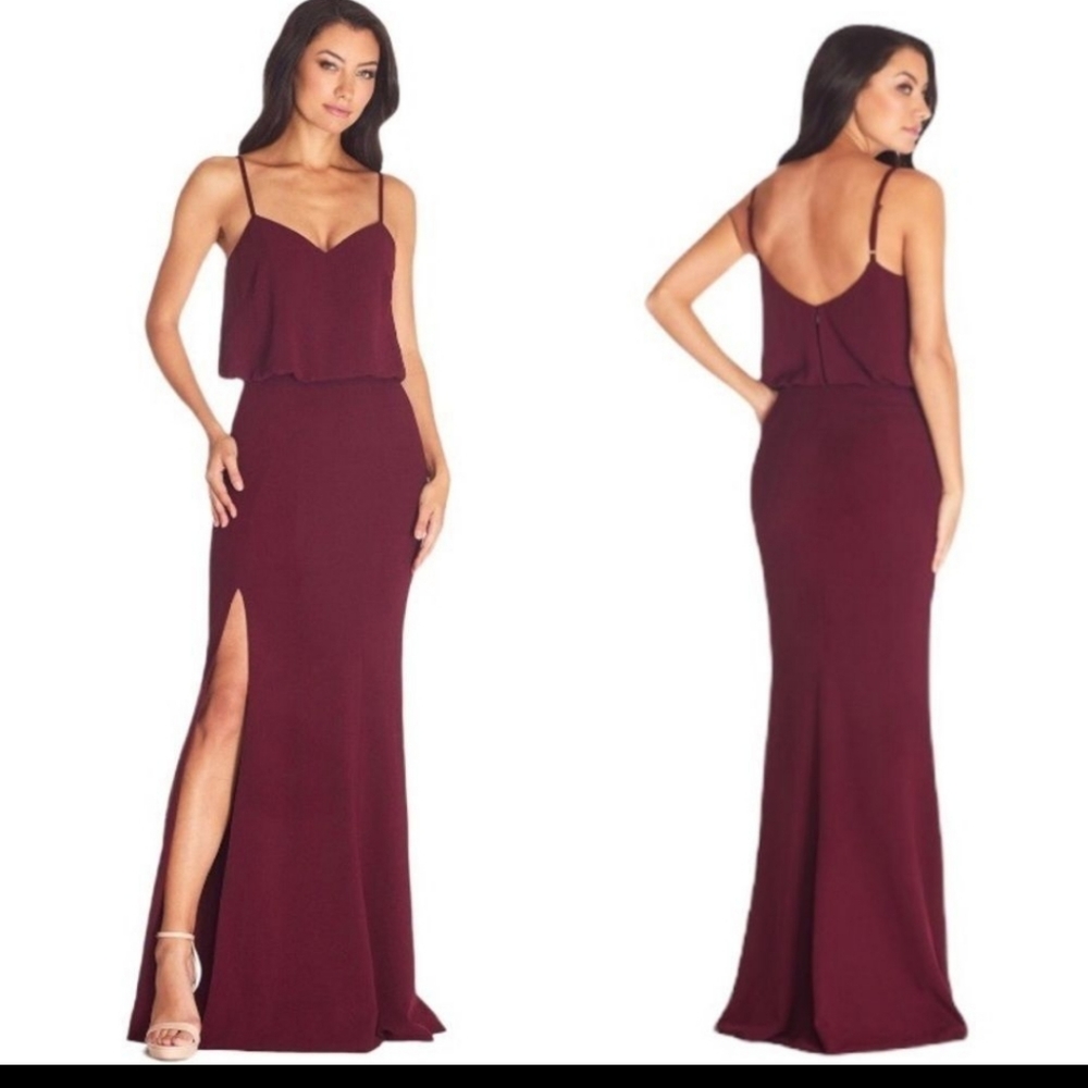UNWORN. Dress The Population Gracelyn High Slit Gown